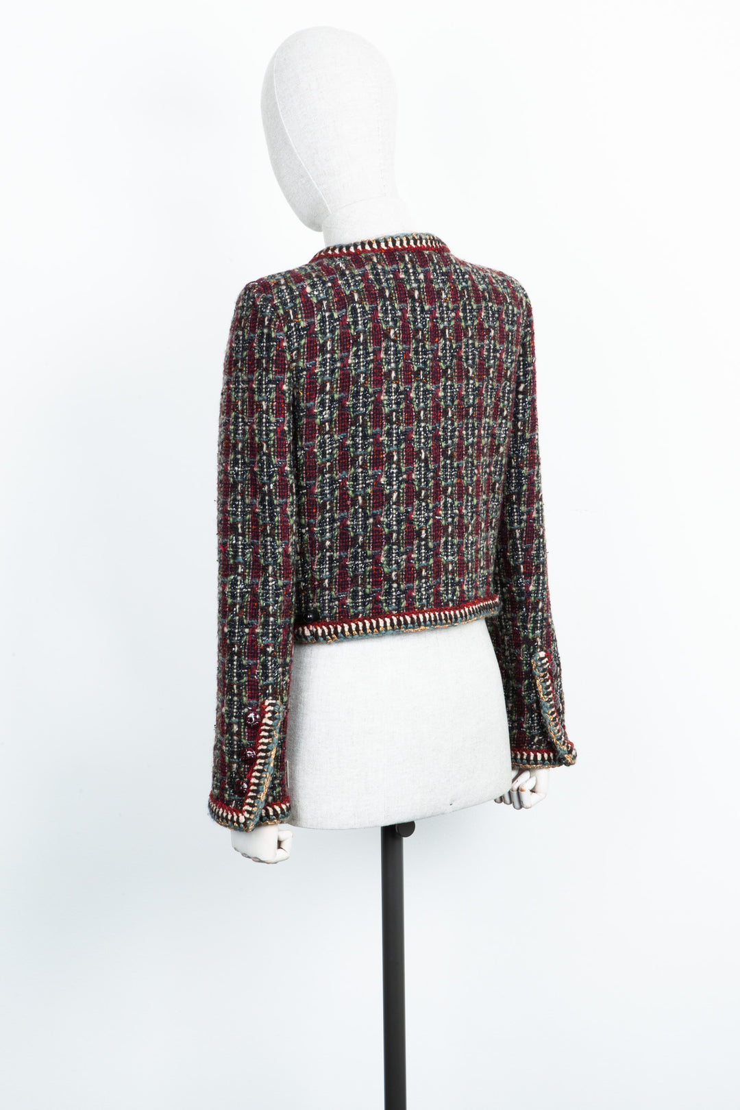 CHANEL Tweed Jacket Bordeaux & Green