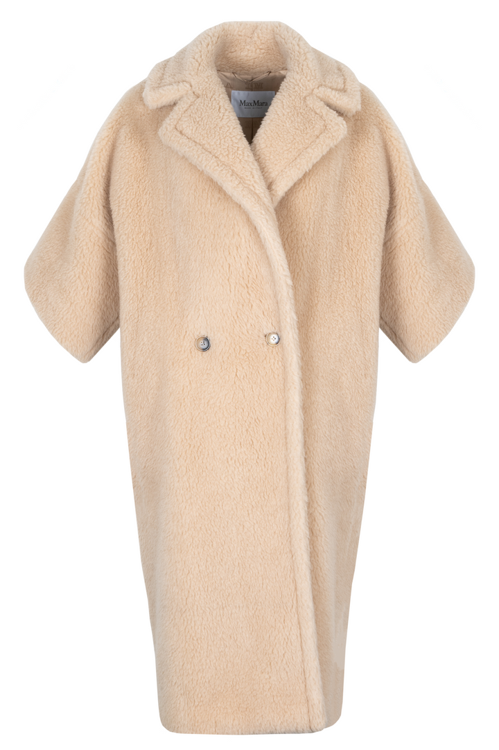 MAX MARA Short Sleeve Teddy Coat Beige