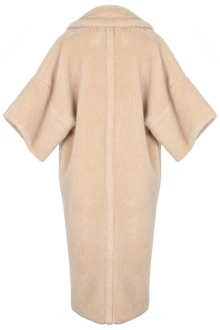 MAX MARA Short Sleeve Teddy Coat Beige