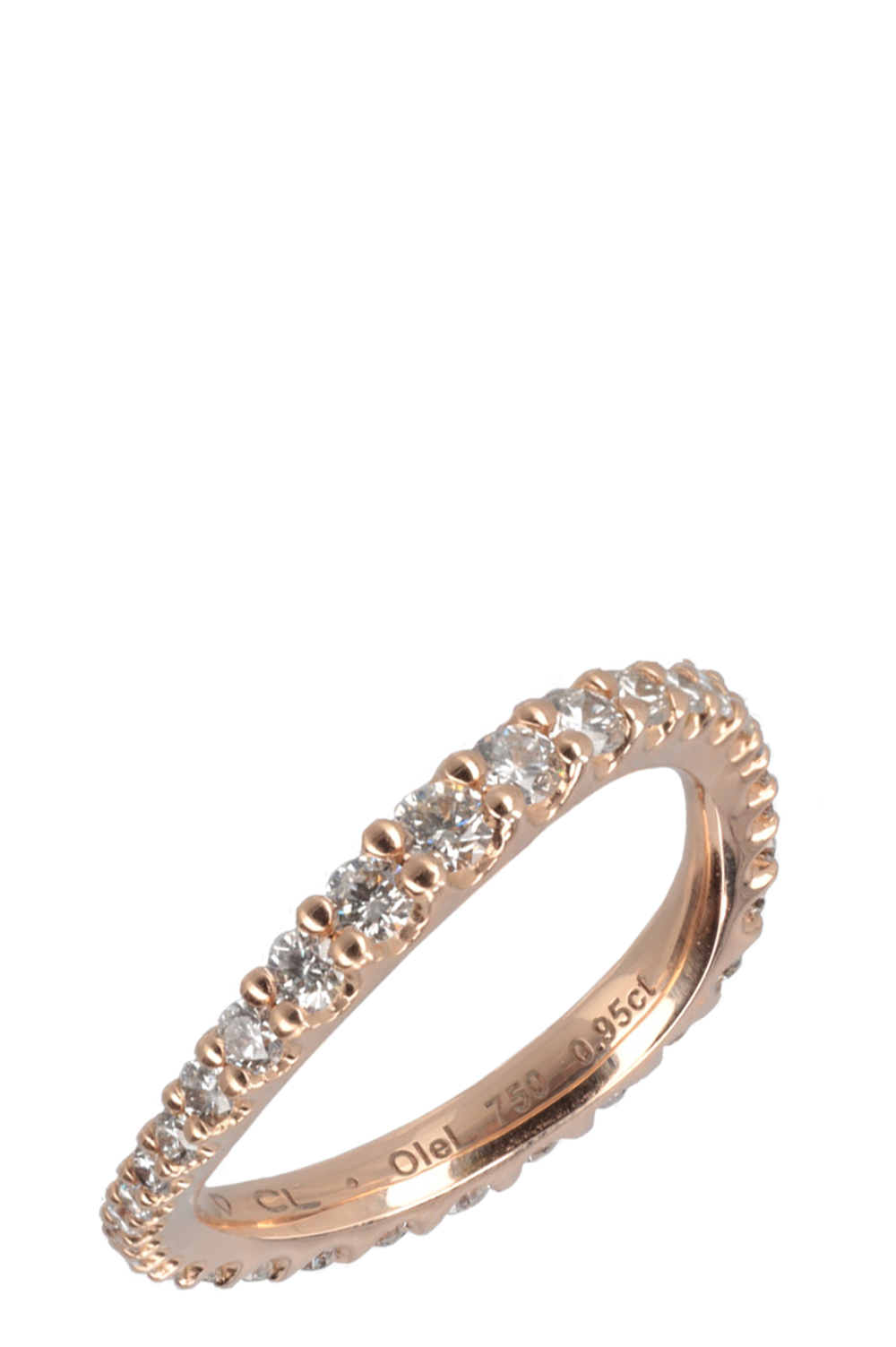 OLE LYNGGAARD Love Bands Ring Rose Gold Diamond