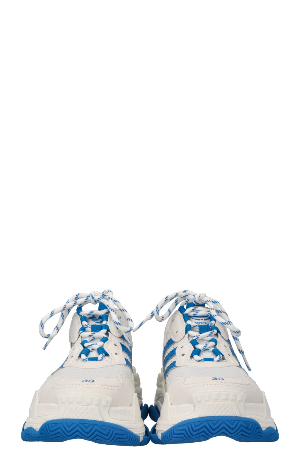 BALENCIAGA X ADIDAS Triple S Sneakers White Blue