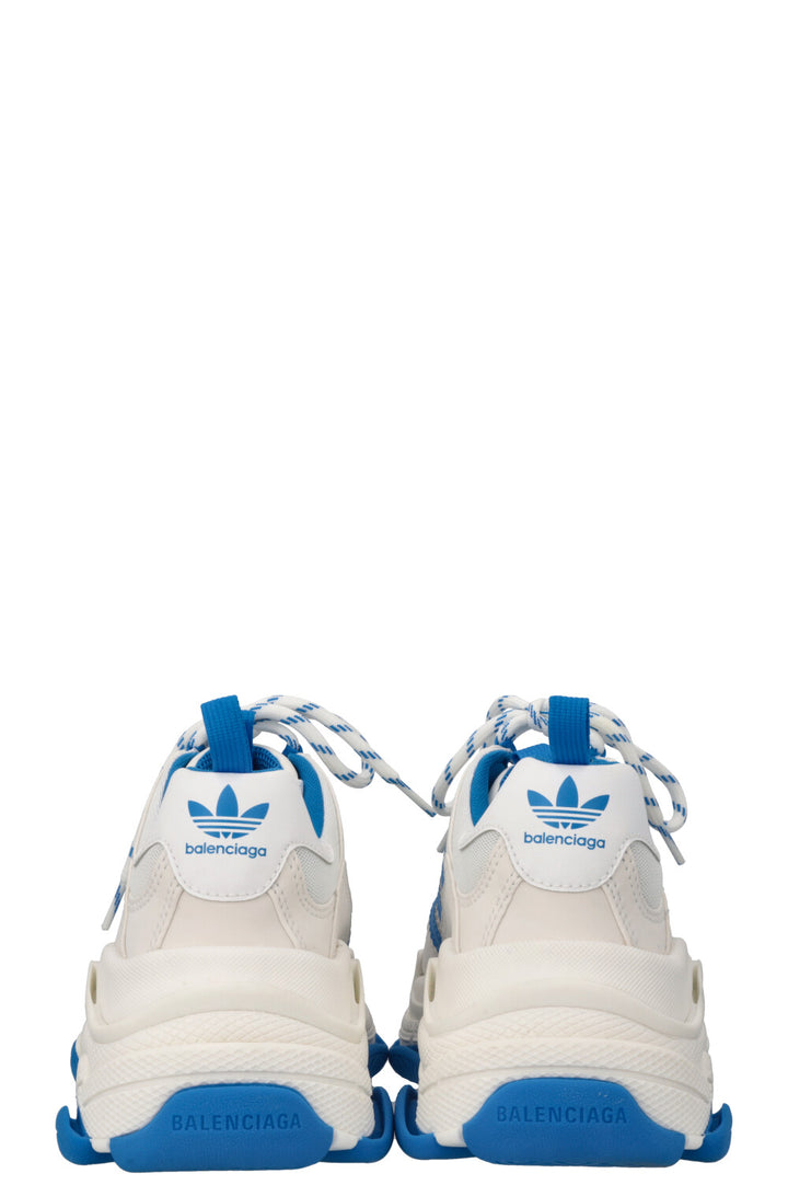 BALENCIAGA X ADIDAS Triple S Sneakers White Blue