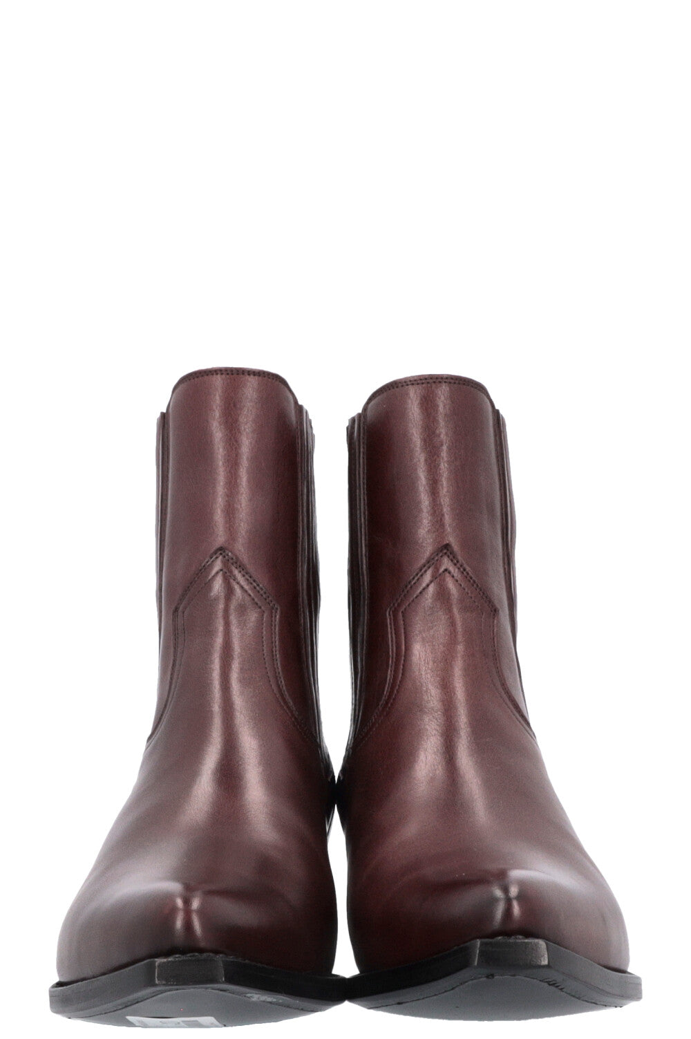 CELINE Cowboy Ankle Boots Burgundy