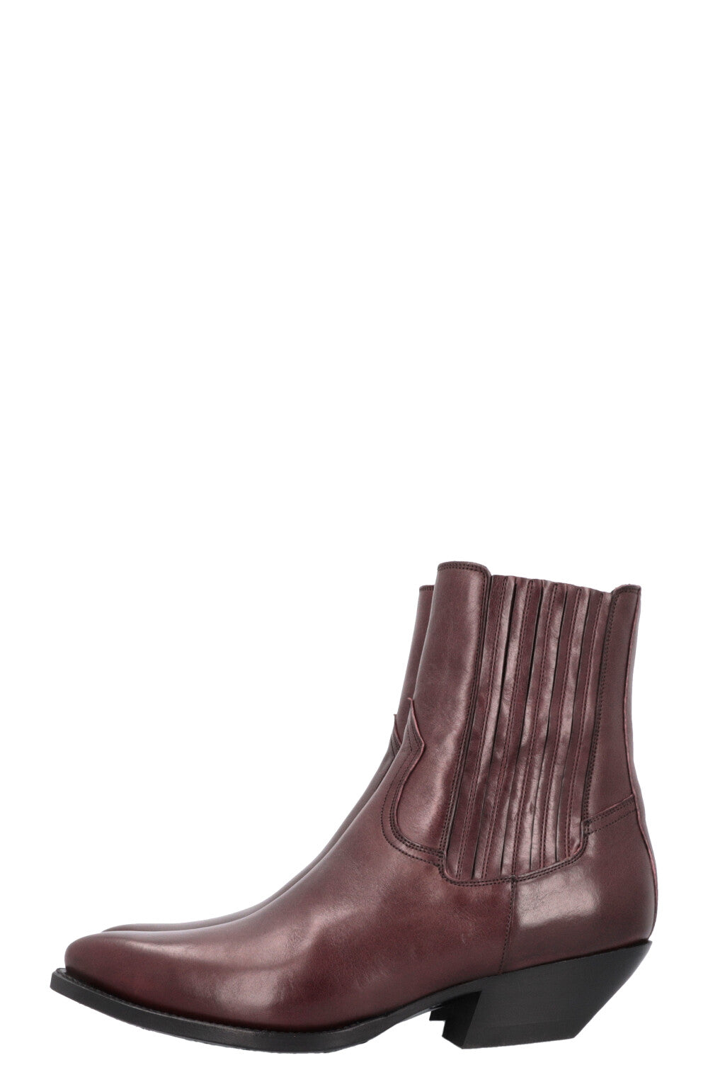 CELINE Cowboy Ankle Boots Burgundy