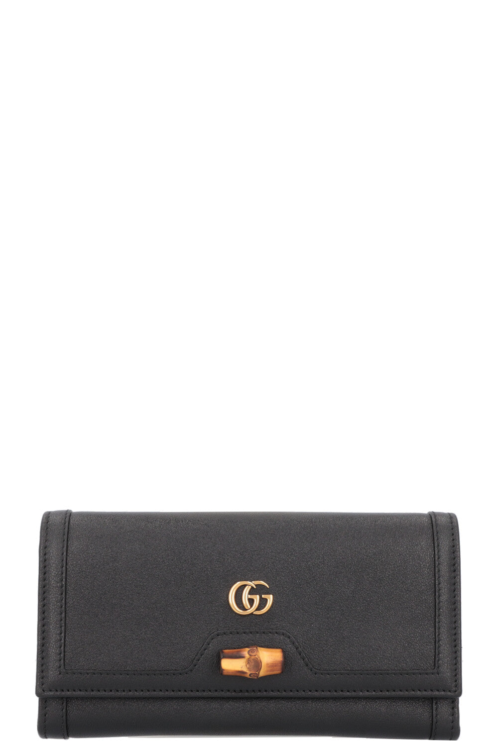 GUCCI Bamboo Long Wallet Black