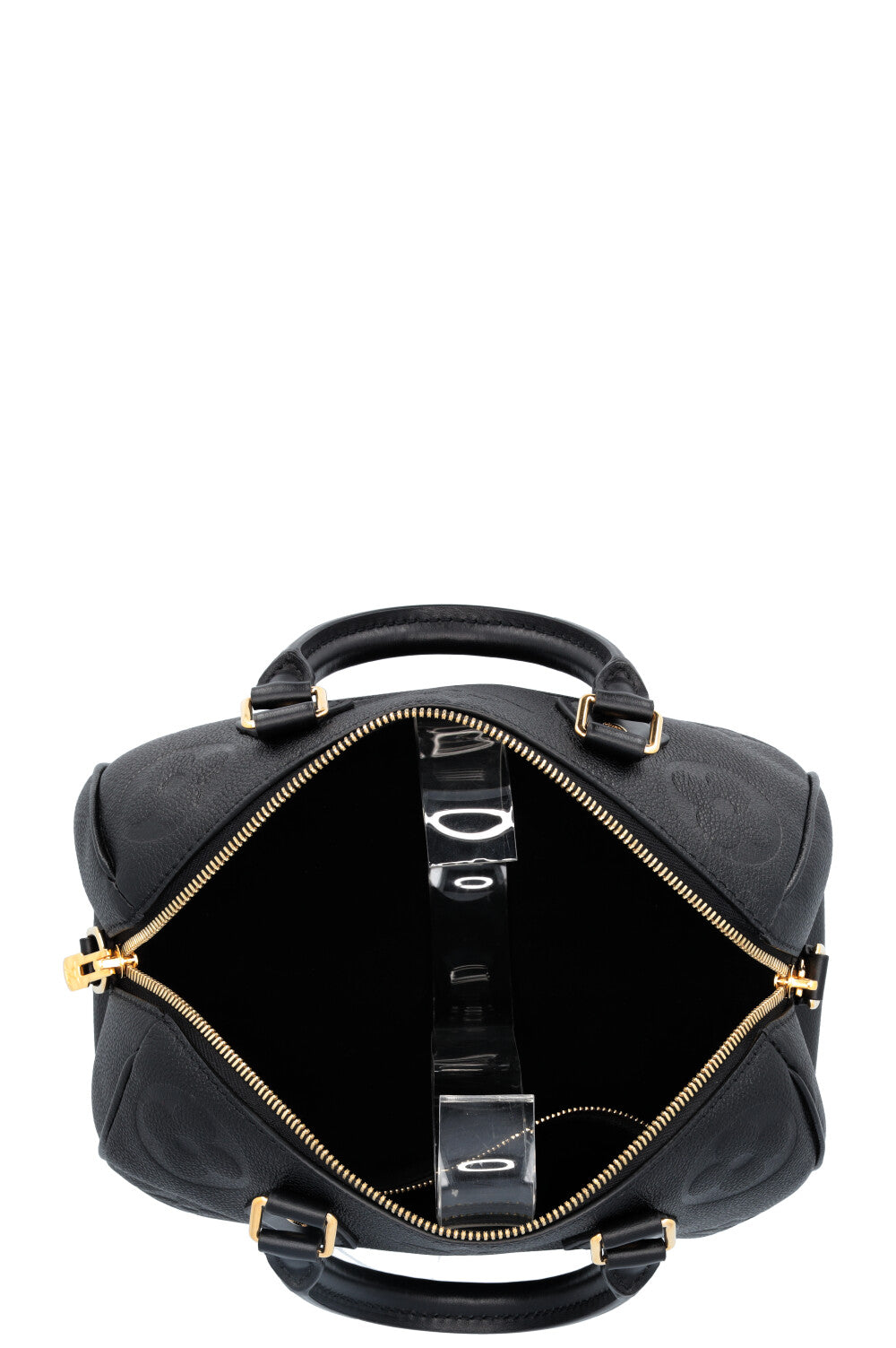 LOUIS VUITTON Speedy 25 Bandouliere MNG Empreinte Black