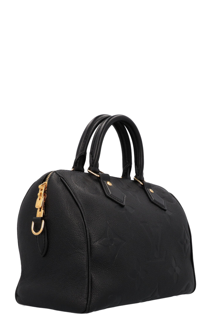 LOUIS VUITTON Speedy 25 Bandouliere MNG Empreinte Black