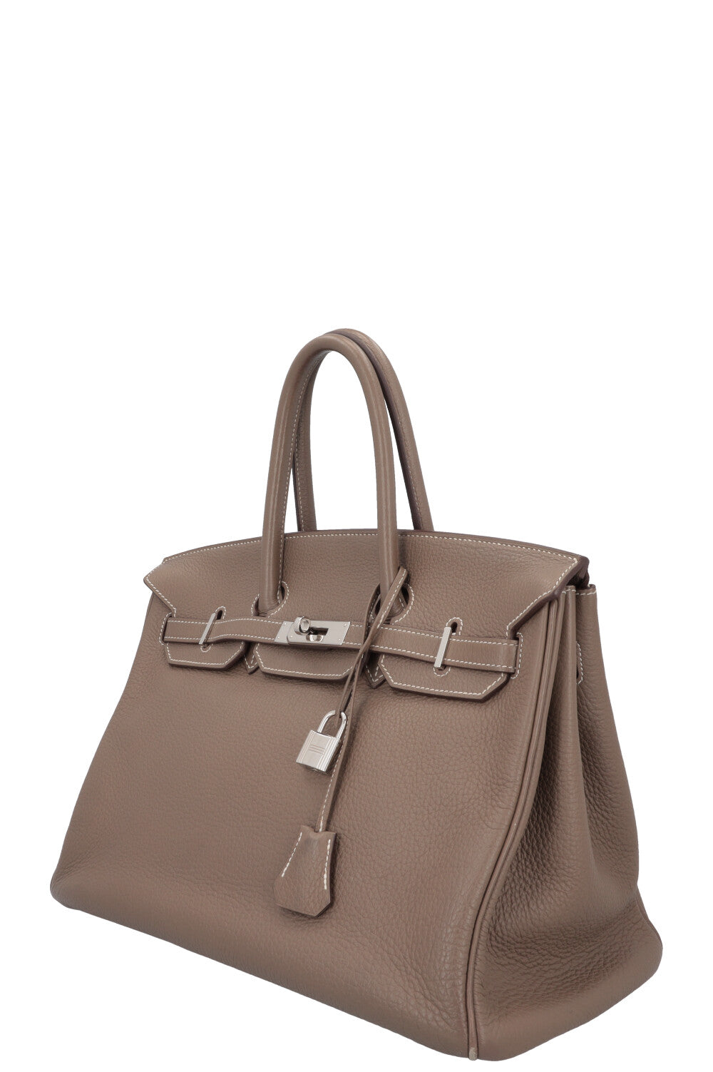 HERMÈS Birkin 35 Clemence Etoupe Palladium