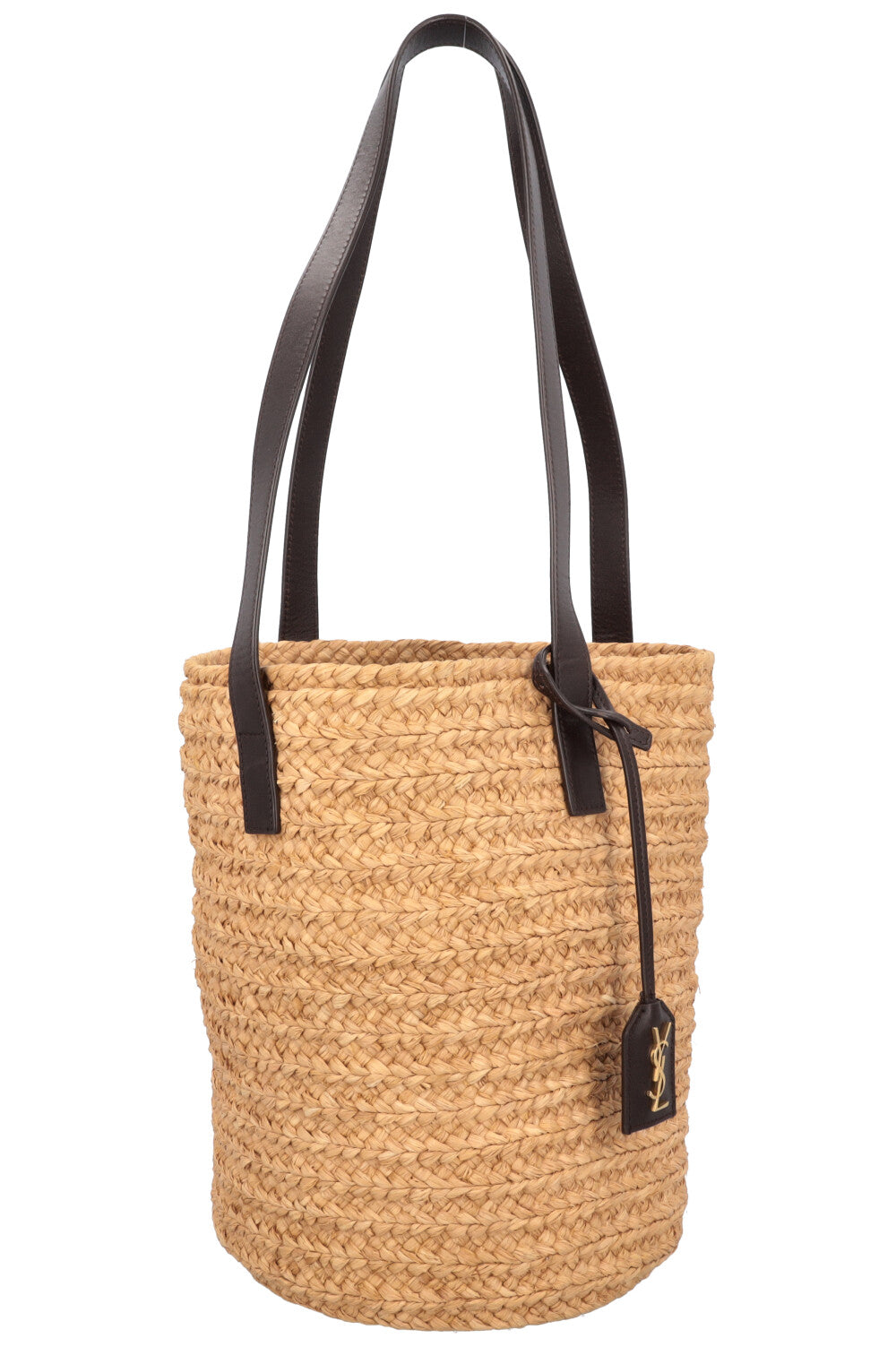 SAINT LAURENT Raffia Bucket Bag