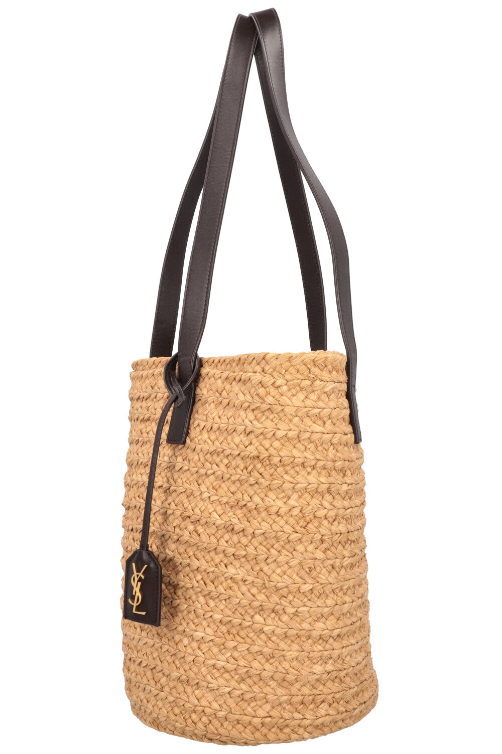 SAINT LAURENT Raffia Bucket Bag