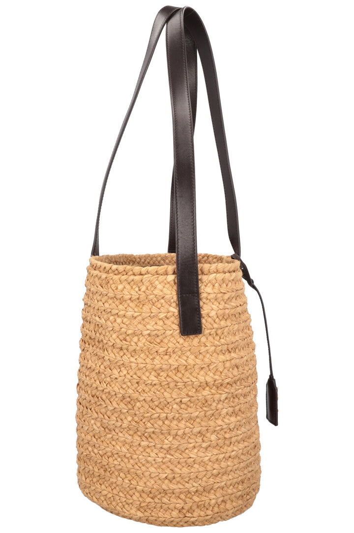 SAINT LAURENT Raffia Bucket Bag