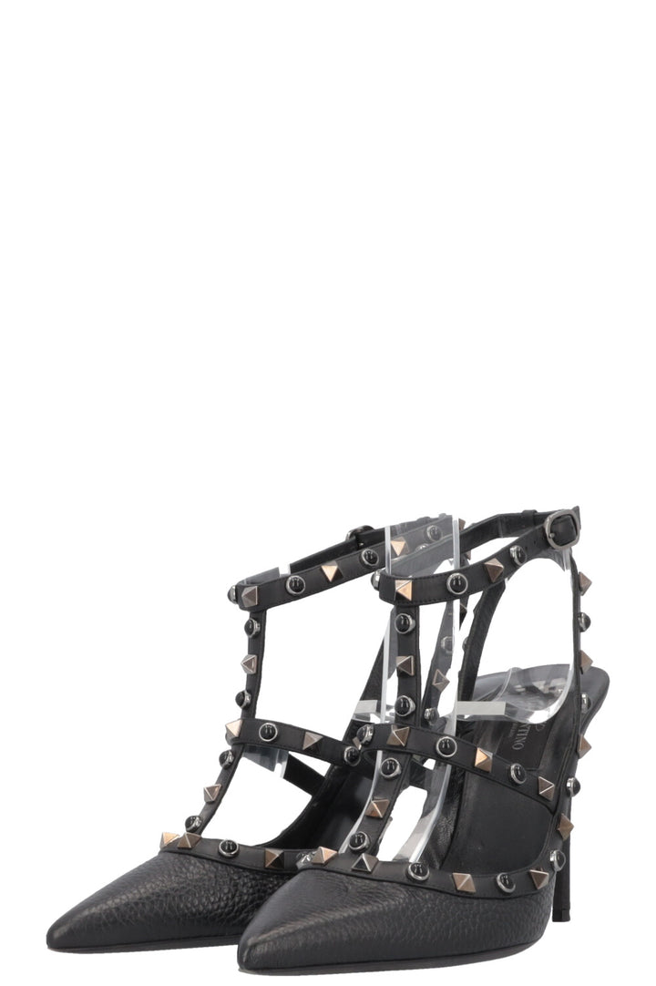 VALENTINO Rockstud Heels Leather Black