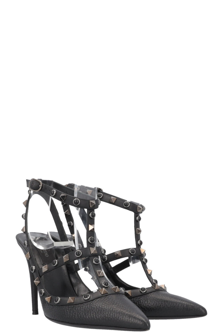 VALENTINO Rockstud Heels Leather Black