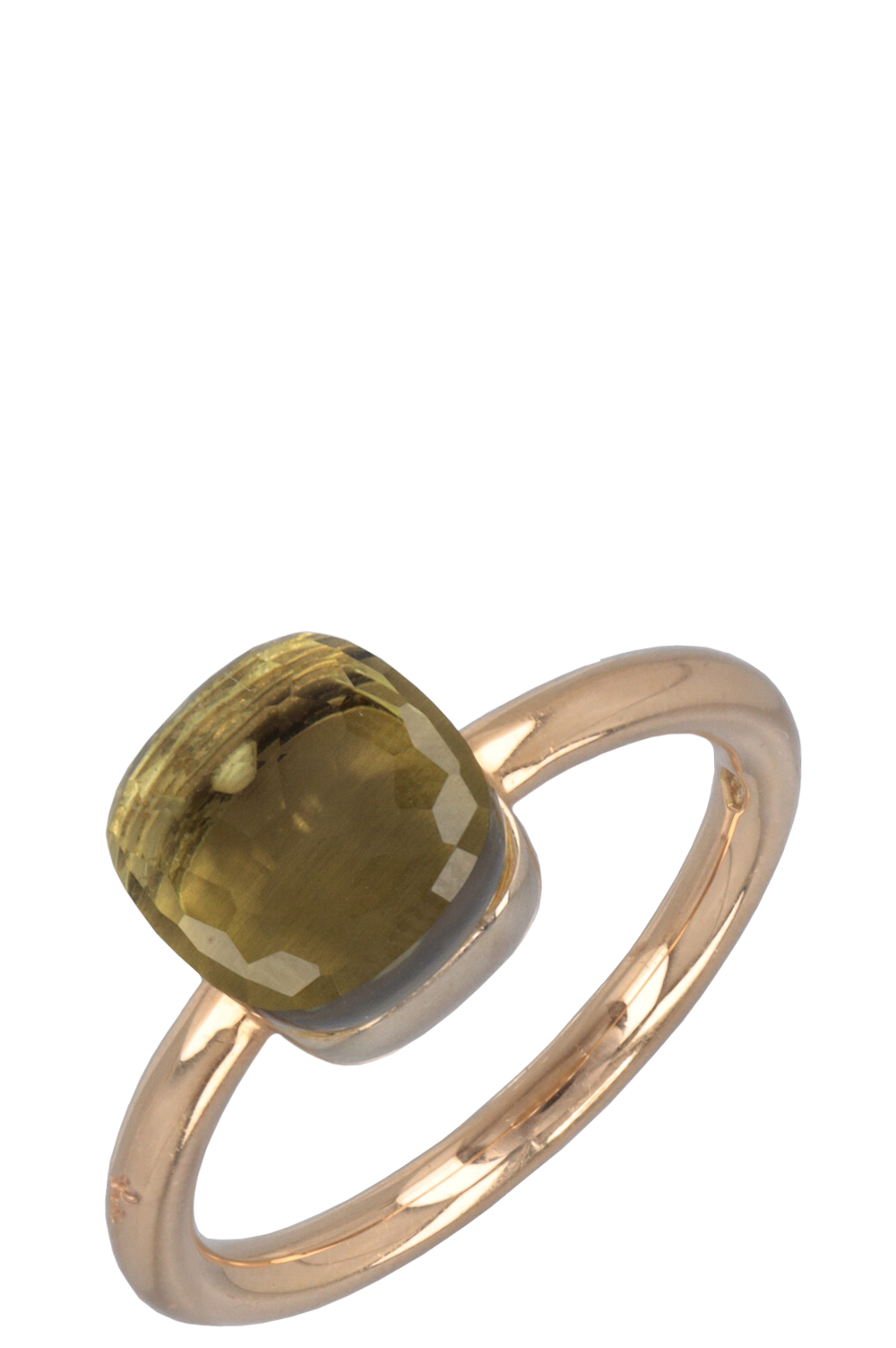 POMELLATO Nudo Petit Ring 18k Rosegold Lemon Quartz