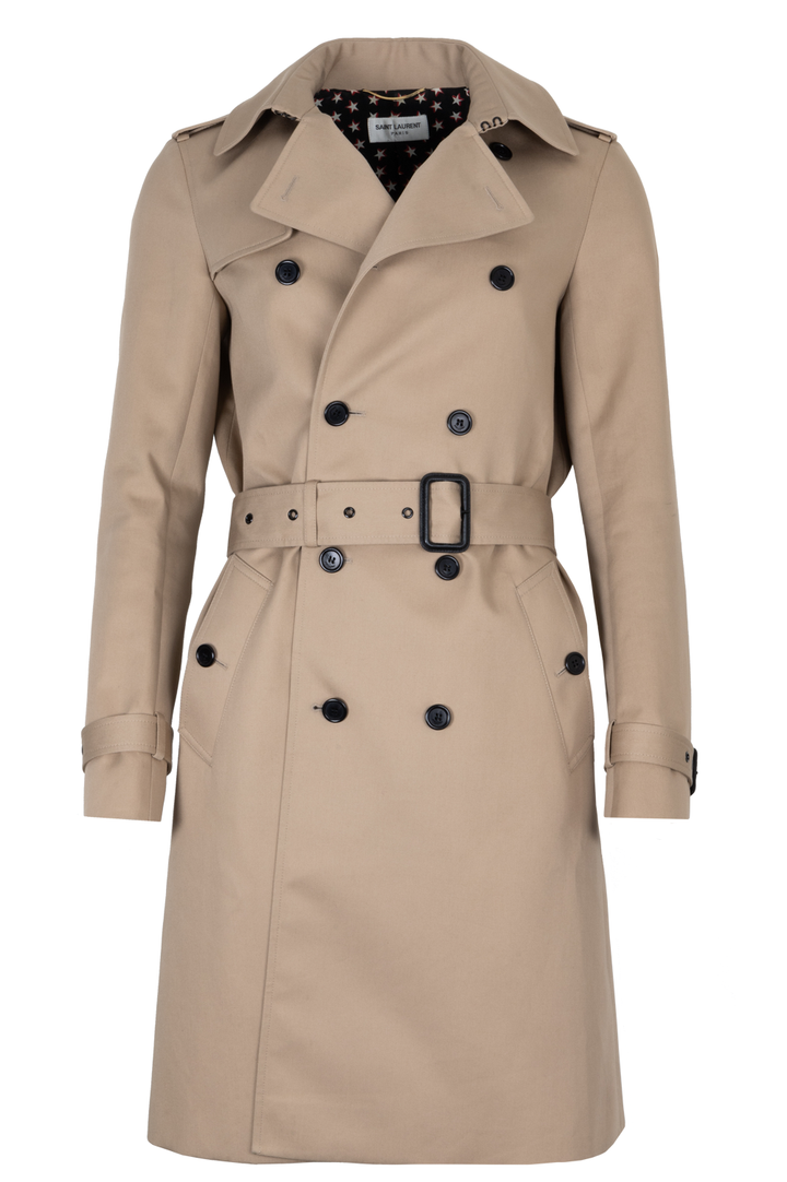 SAINT LAURENT Trench Coat Beige