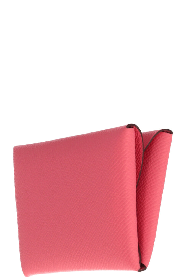 HERMÈS Calvi Duo Compact Portefeuille Rose Azalée