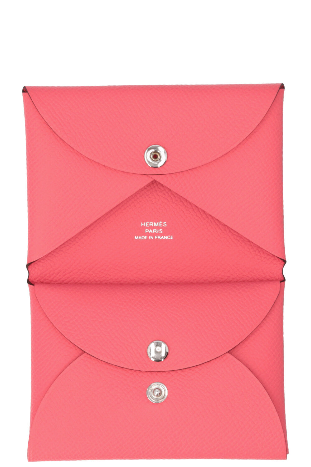 HERMÈS Calvi Duo Compact Portefeuille Rose Azalée