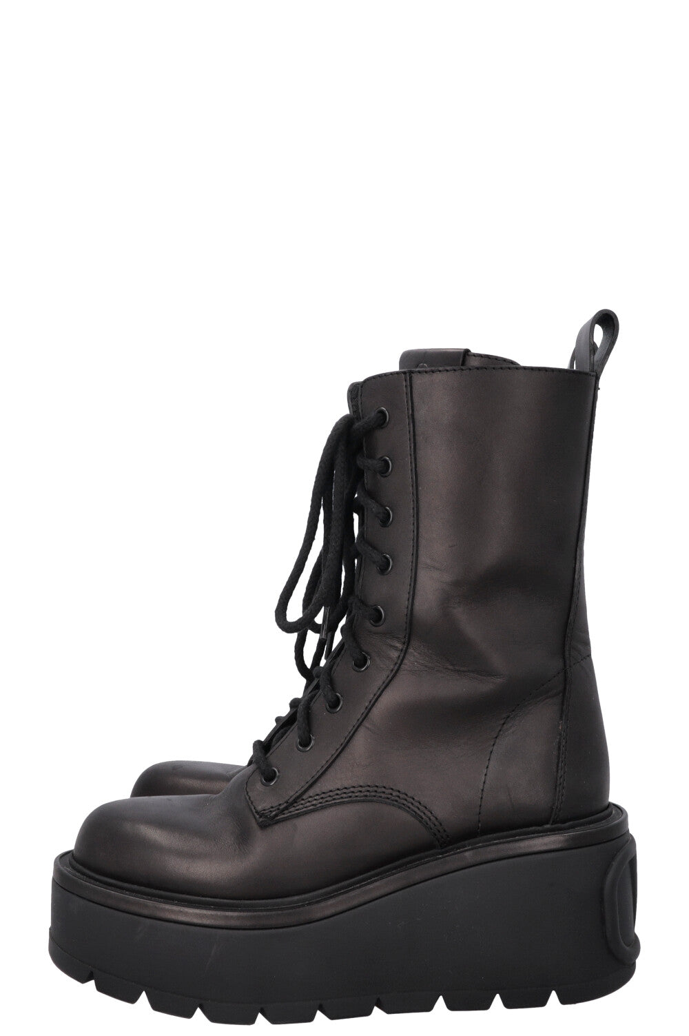 VALENTINO V Logo Boots Leather Black