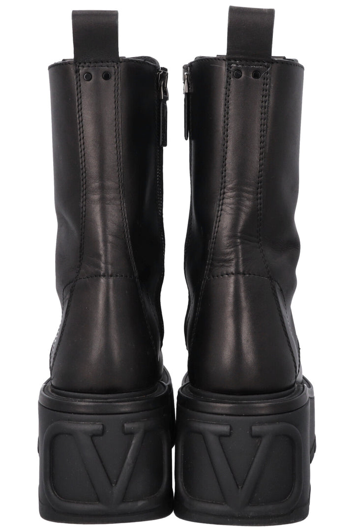 VALENTINO V Logo Boots Leather Black