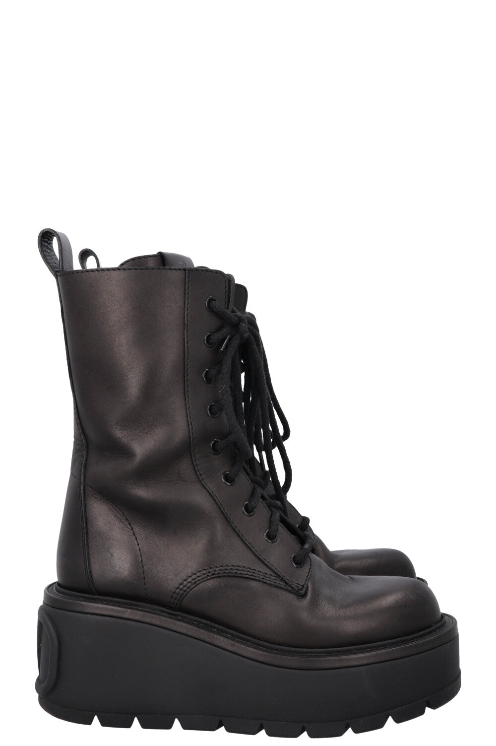 VALENTINO V Logo Boots Leather Black