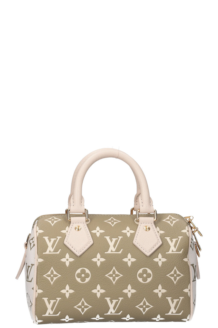 LOUIS VUITTON Speedy Bandoulière 20 MNG Empreinte Kaki Blanc