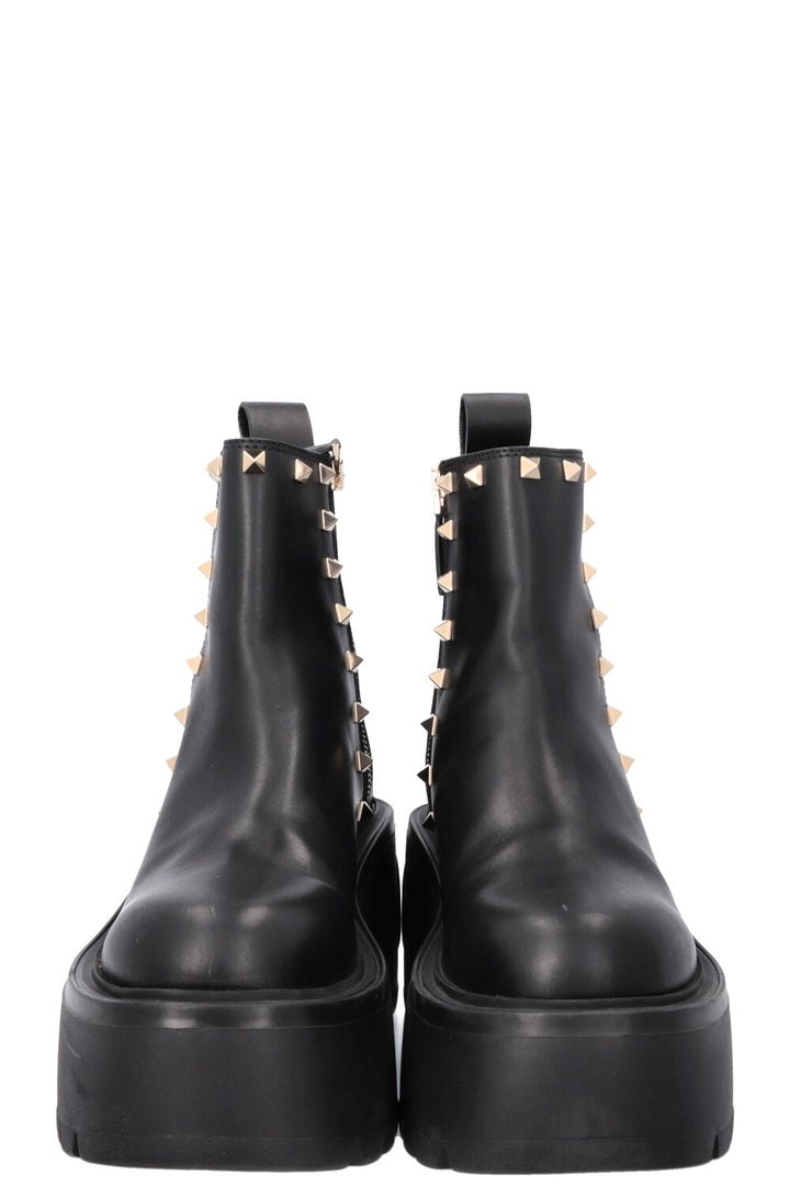 VALENTINO Rockstud Boots Leather Black