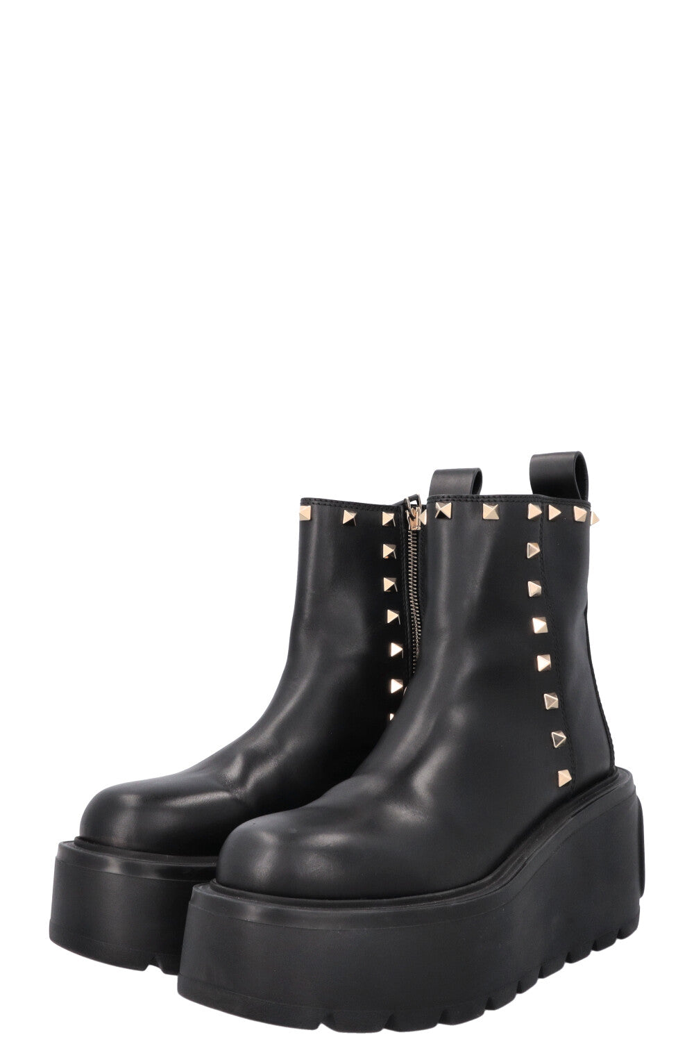 VALENTINO Rockstud Boots Leather Black