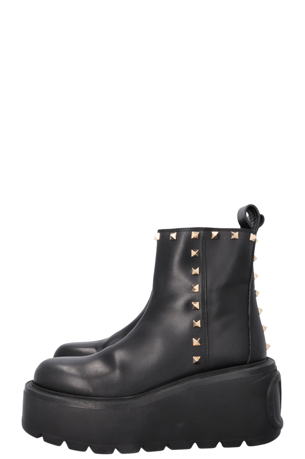 VALENTINO Rockstud Boots Leather Black