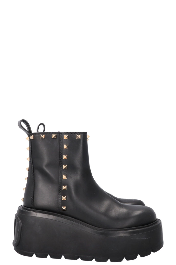 VALENTINO Rockstud Boots Leather Black