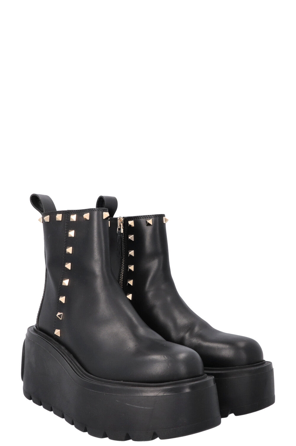 VALENTINO Rockstud Boots Leather Black