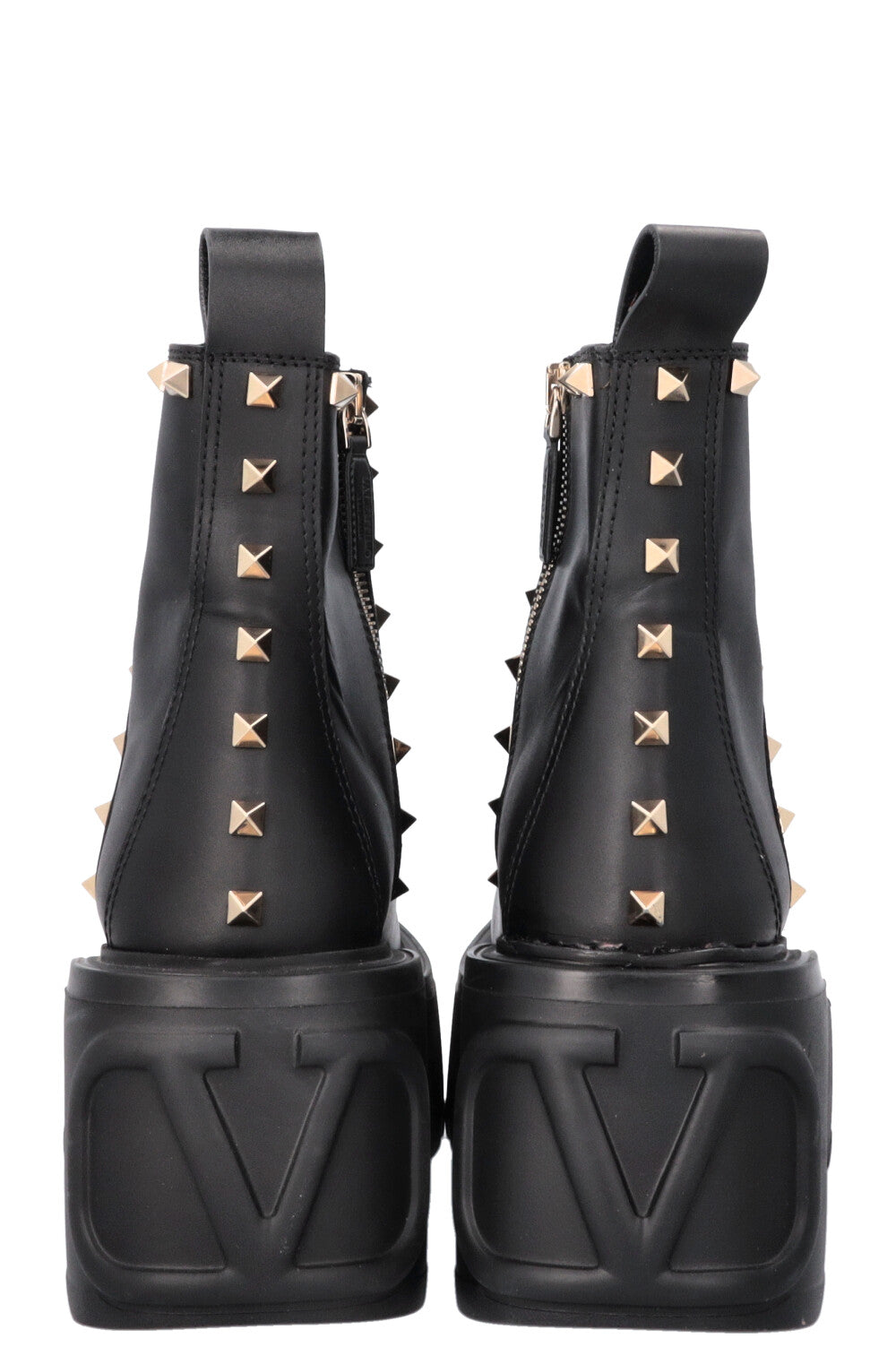 VALENTINO Rockstud Boots Leather Black