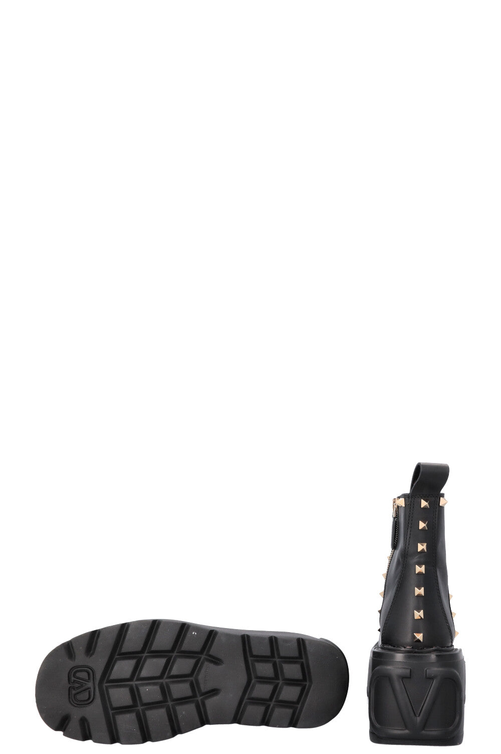 VALENTINO Rockstud Boots Leather Black