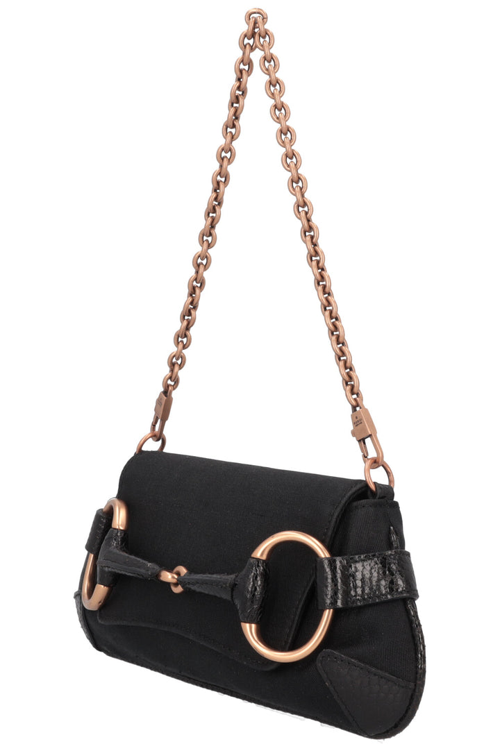 GUCCI Mini Horsebit Shoulder Bag Black