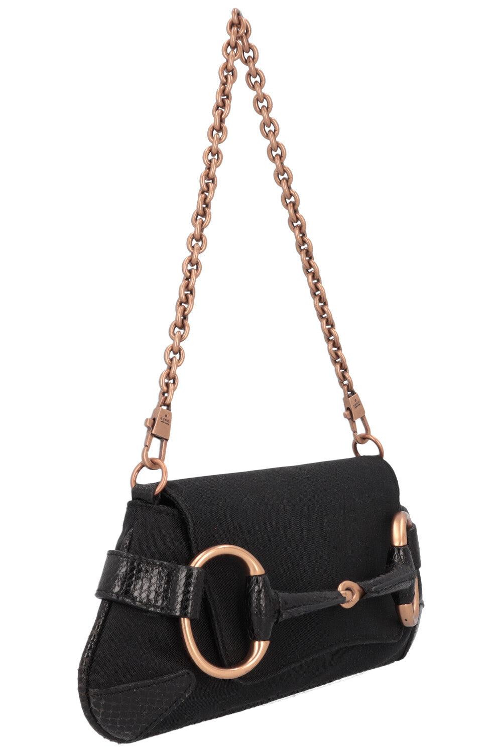 GUCCI Mini Horsebit Shoulder Bag Black