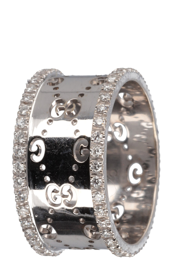 GUCCI Icon Ring White Gold Diamonds