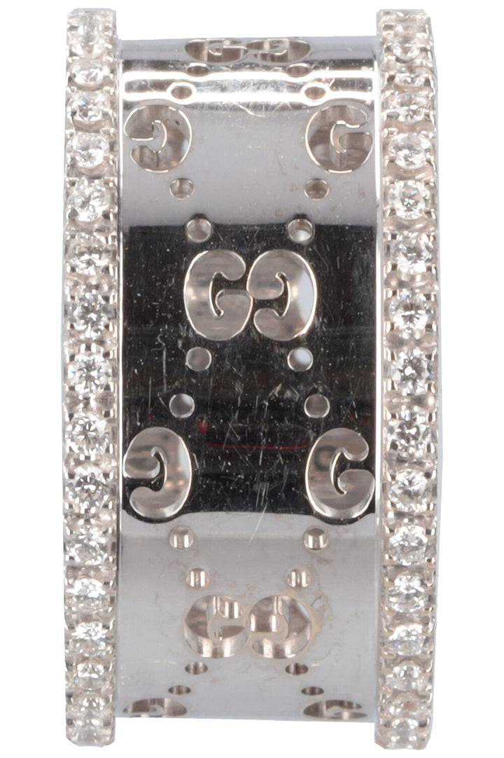 GUCCI Icon Ring White Gold Diamonds