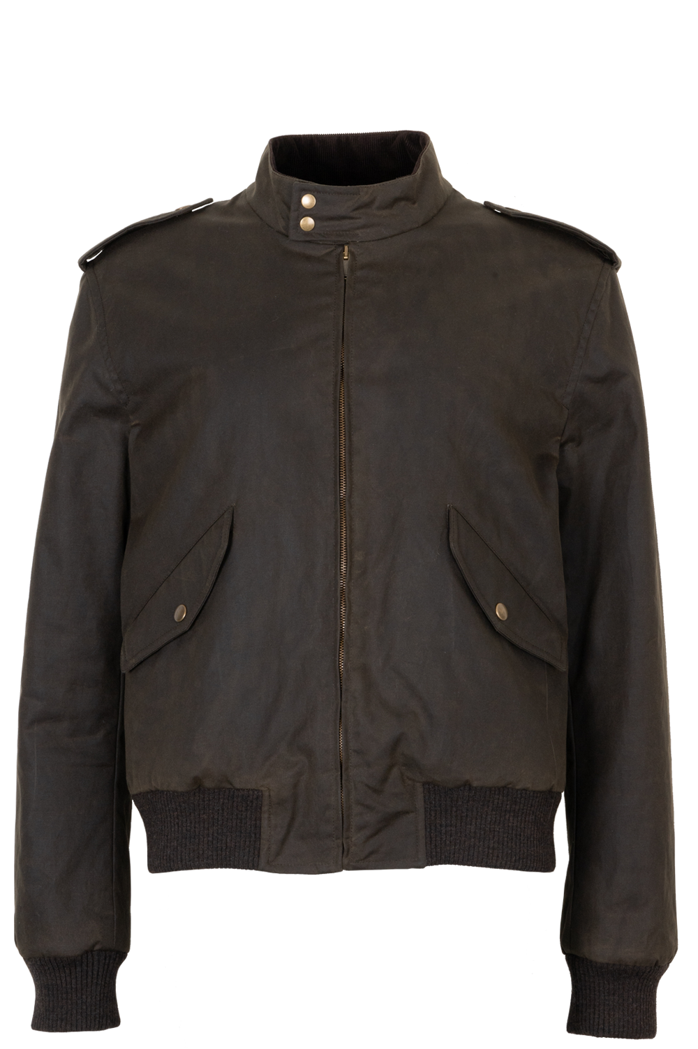 SAINT LAURENT 2020 Waxed Bomber Jacket Dark Green