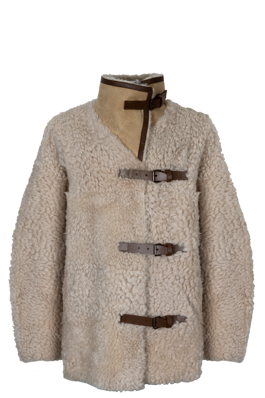 ISABEL MARANT Bealila Shearling Jacket Ivory