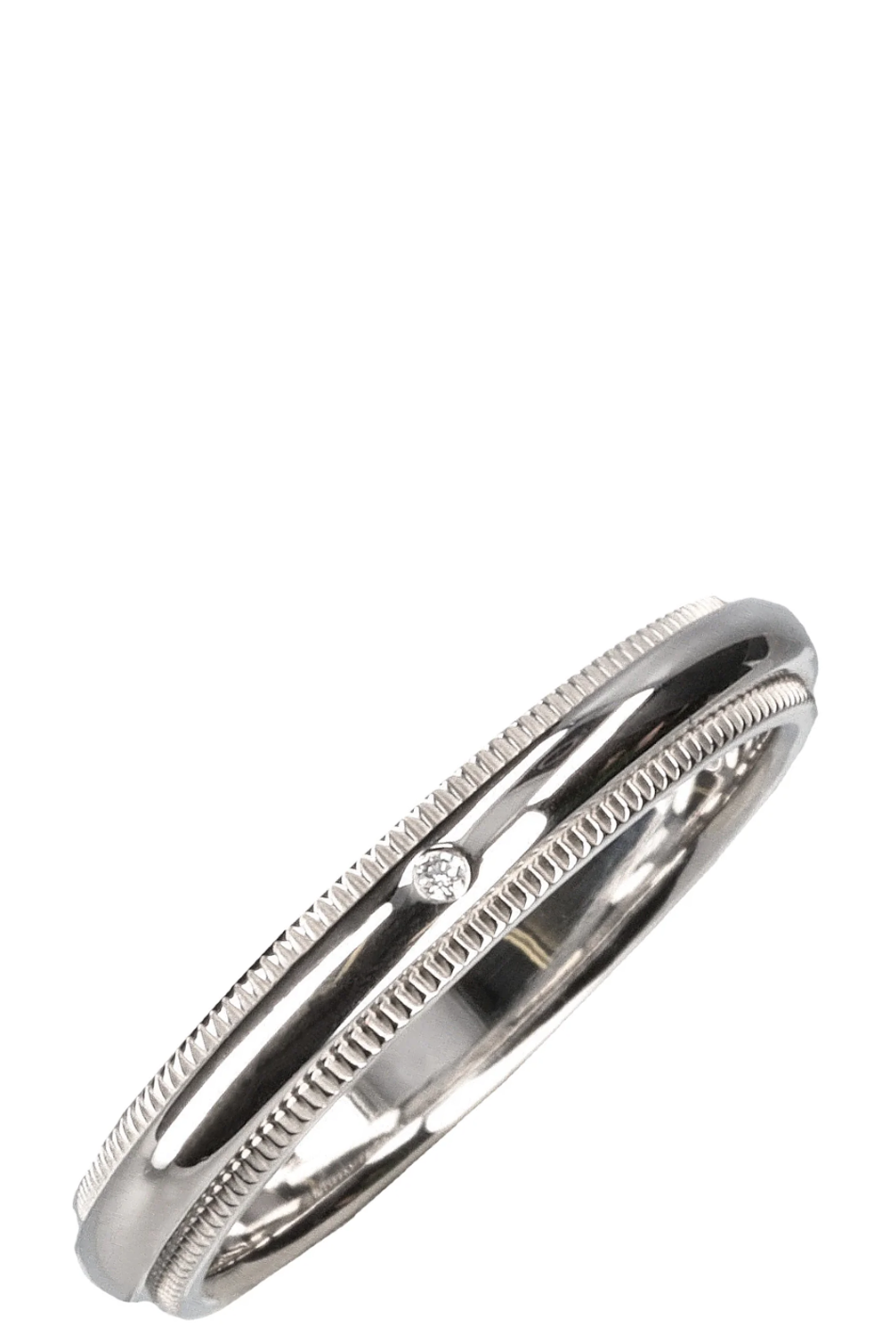 TIFFANY&CO Millegrain Ring Diamond Platinum