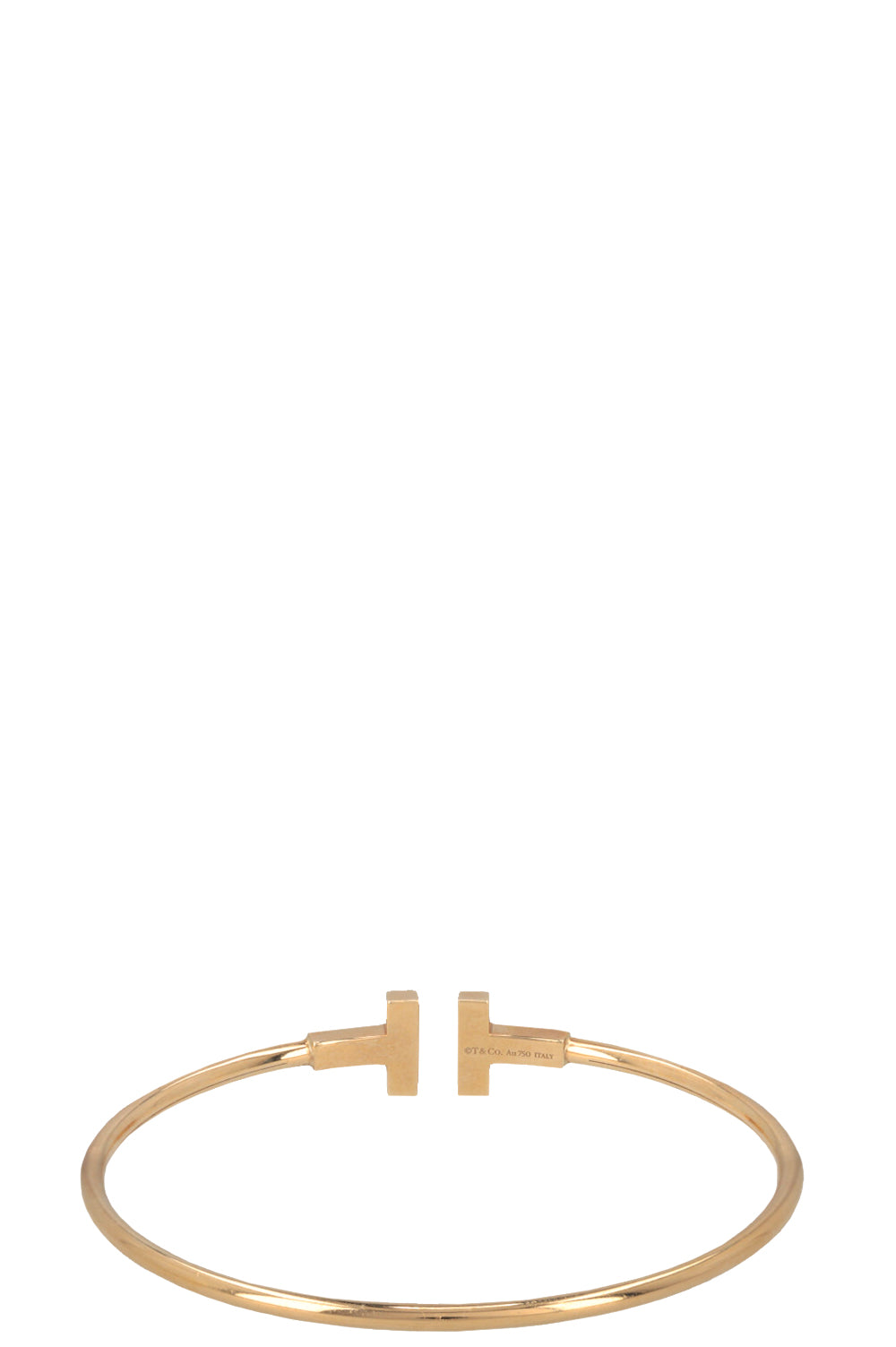 TIFFANY&CO T Wire Bracelet 18k Yellow Gold