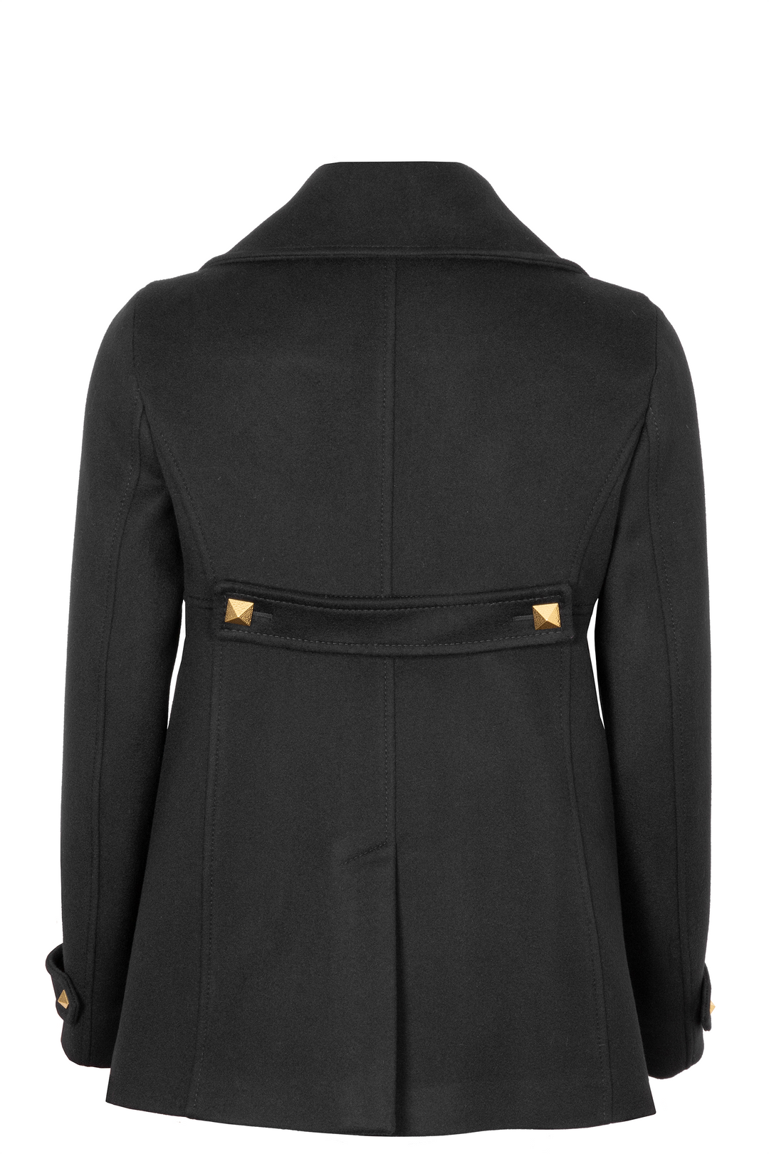 VALENTINO Roman Stud Coat Wool Black