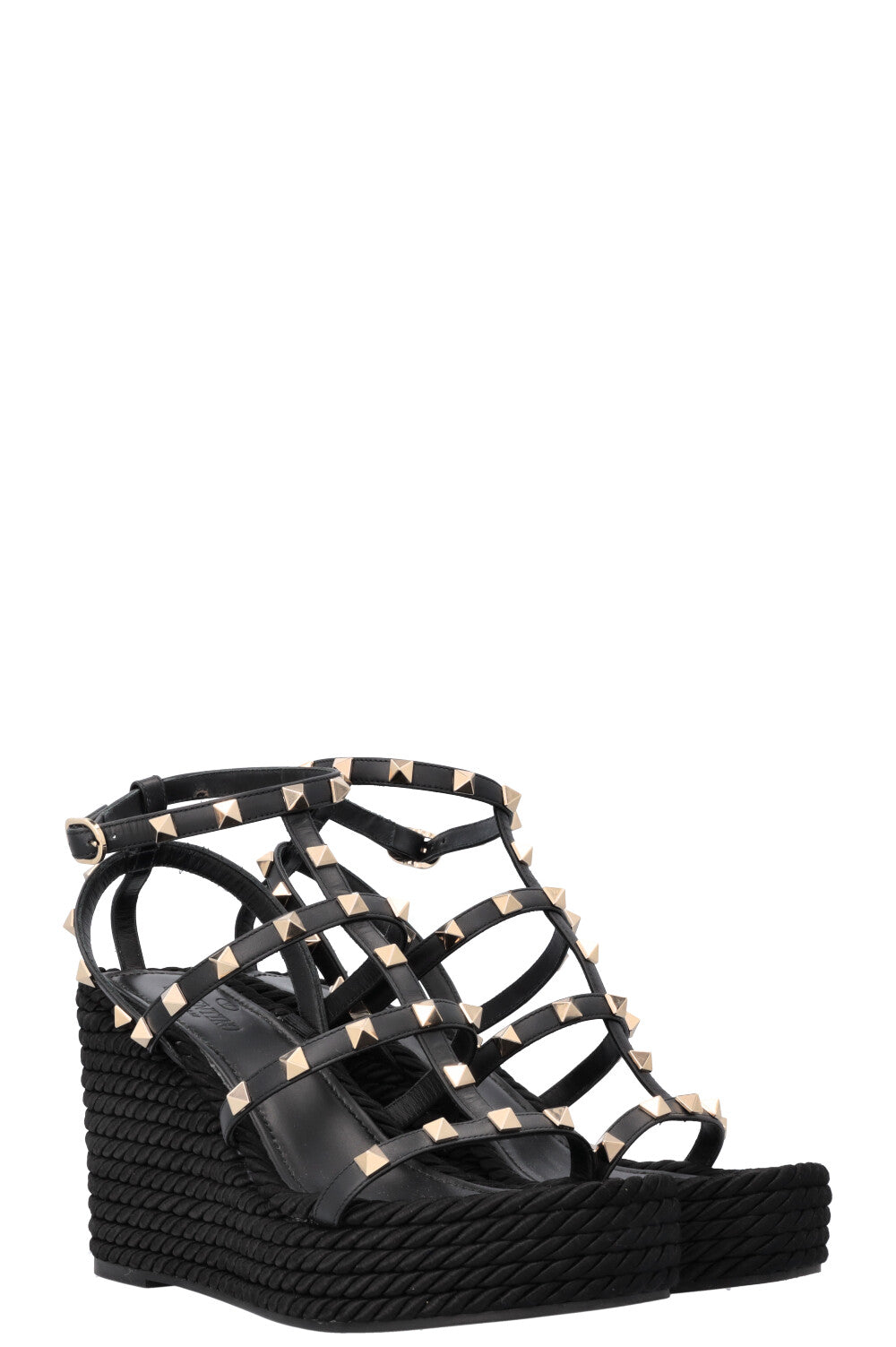 VALENTINO Rockstud Wedge Heels Black