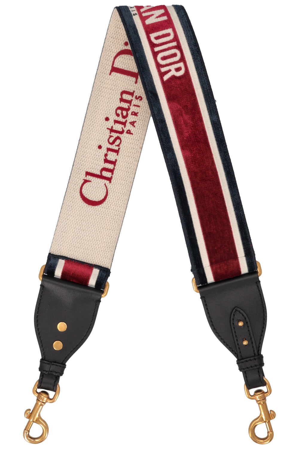 CHRISTIAN DIOR 2021 Velvet Logo Strap Navy