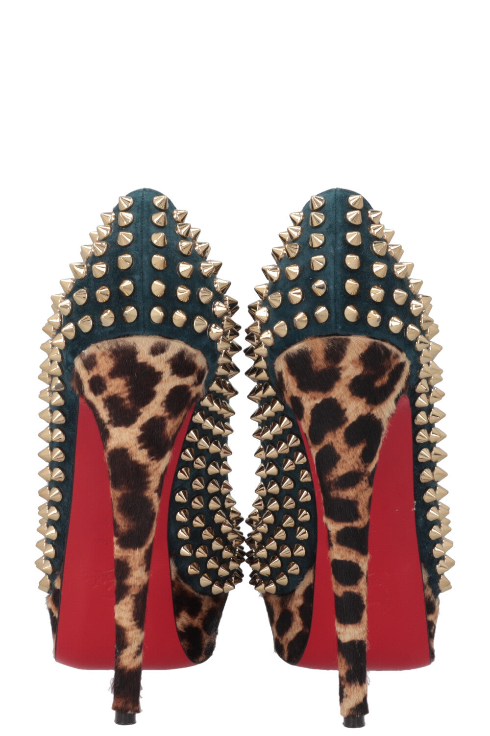 CHRISTIAN LOUBOUTIN Spike Plateau Heels Calf Hair