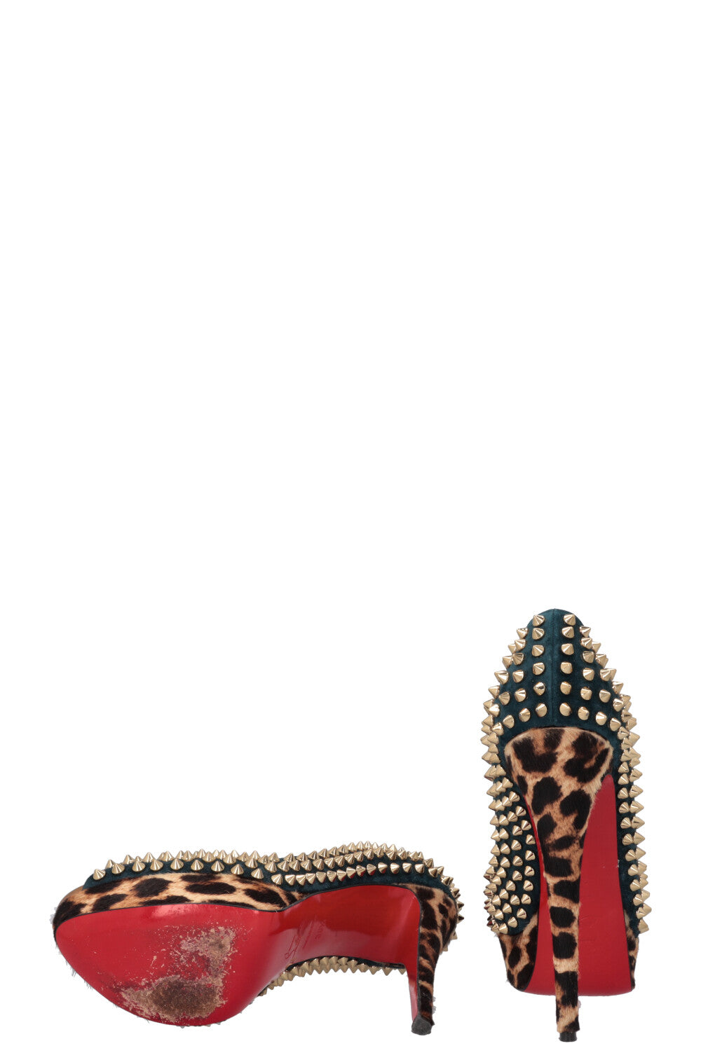 CHRISTIAN LOUBOUTIN Spike Plateau Heels Calf Hair