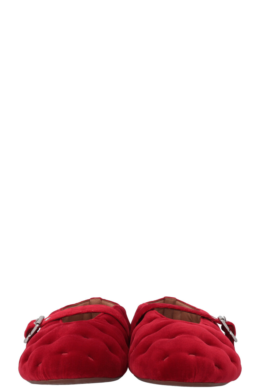 ALAÏA La Ballerine Flats Velvet Red