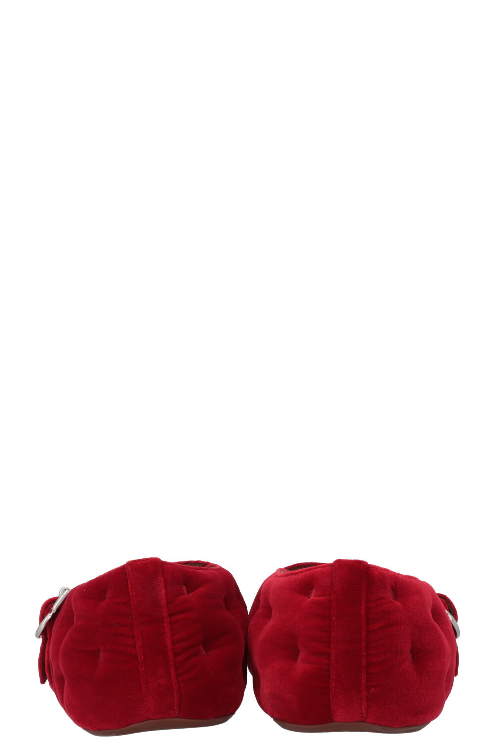 ALAÏA La Ballerine Flats Velvet Red