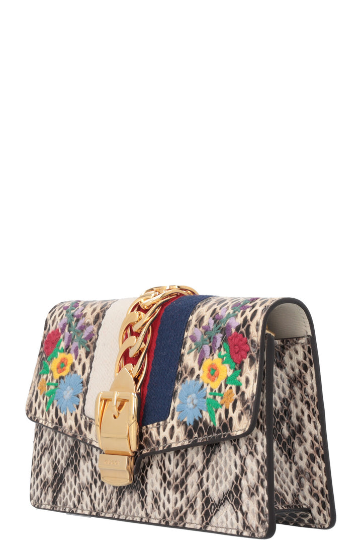 GUCCI Sylvie Crossbody Bag Python