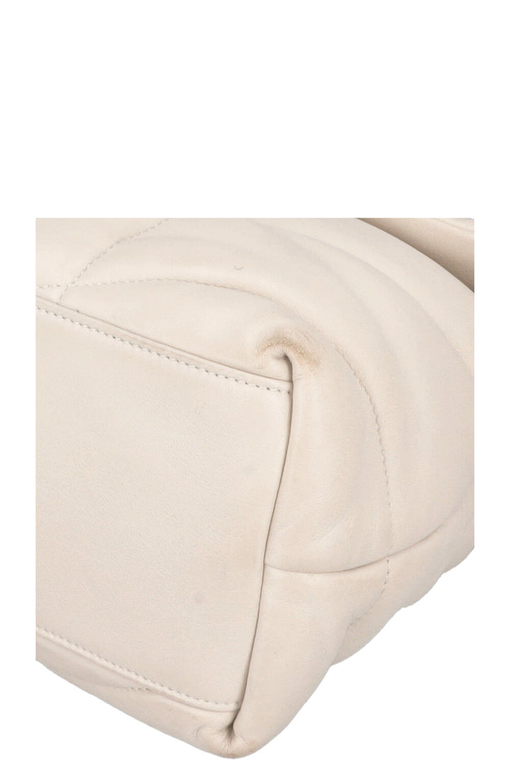 SAINT LAURENT Medium LouLou Puffer Crossbody Bag Ivory