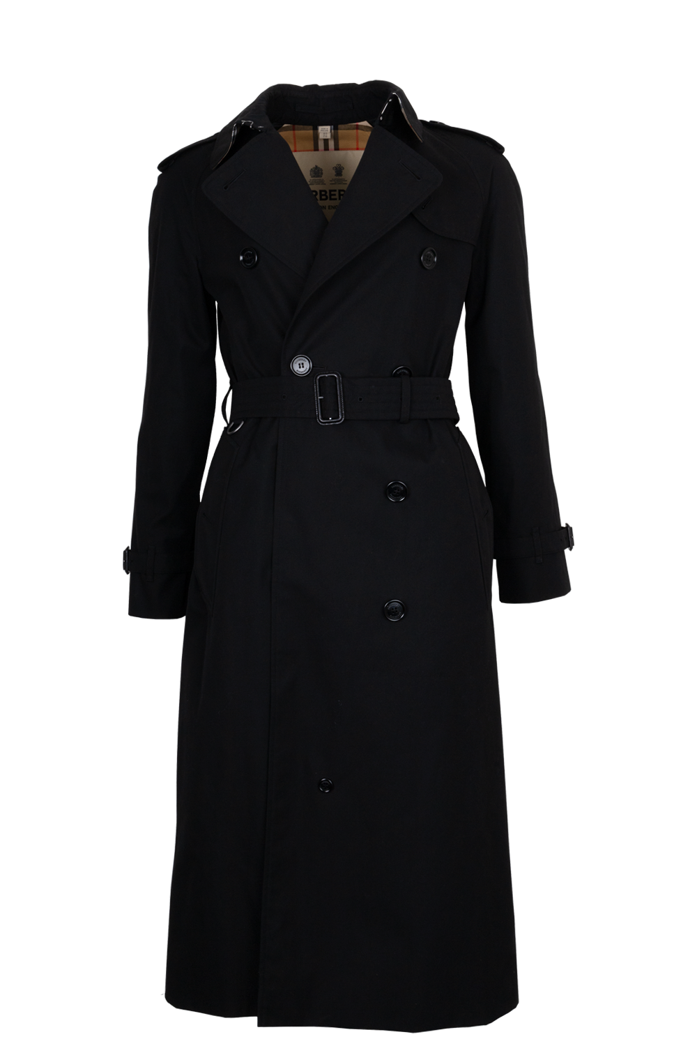 BURBERRY The Waterloo Belted Trench Coat Black